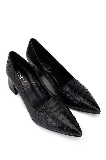  Tamer Tanca Kadın Hakiki Deri Siyah Klasik Ayakkabı