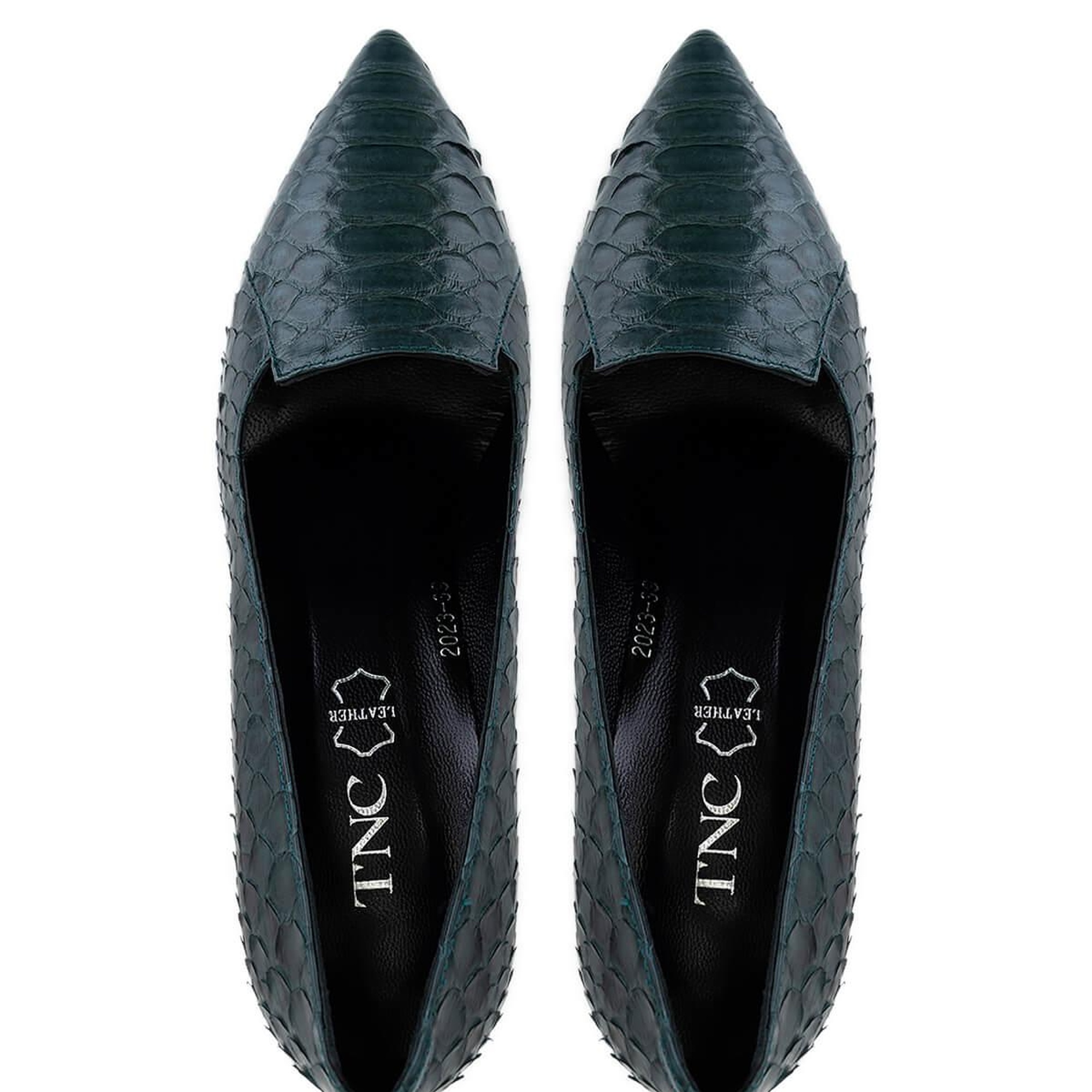 Tamer Tanca Kadın Hakiki Deri Yeşil Yılan Klasik Ayakkabı