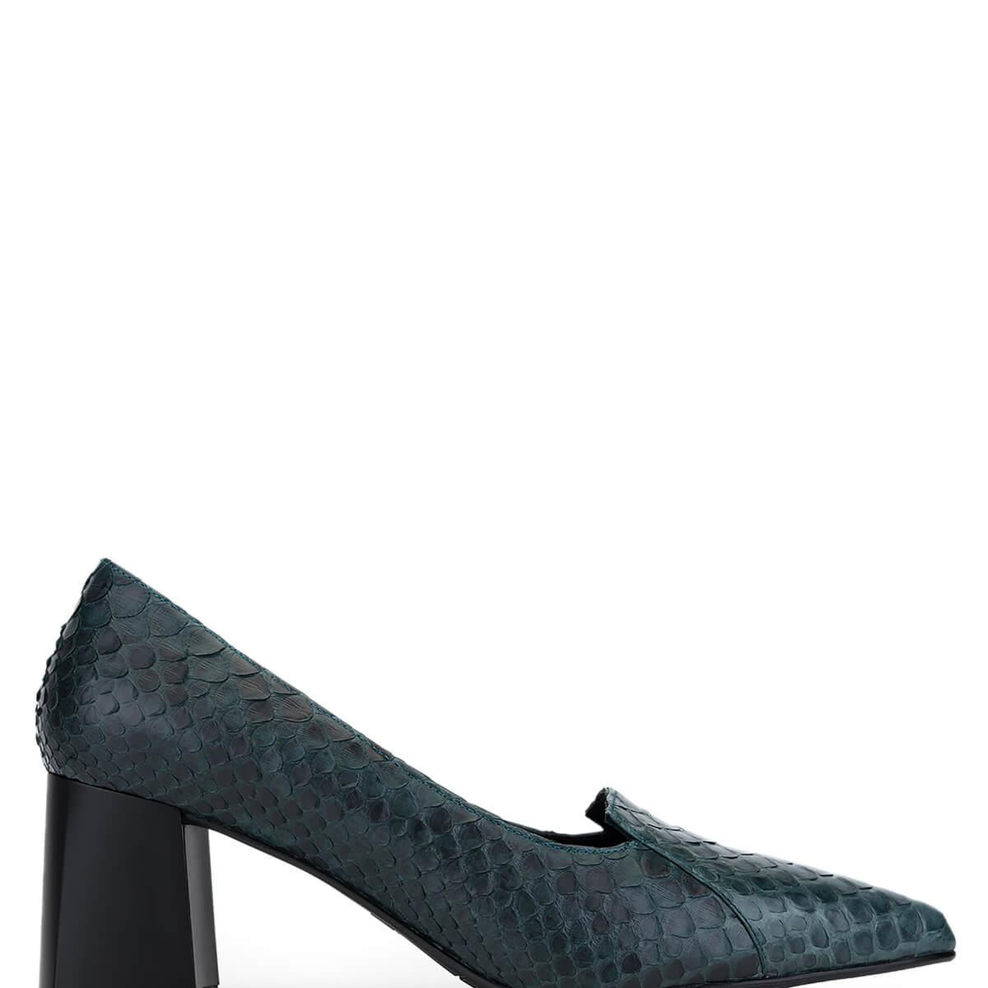 Tamer Tanca Kadın Hakiki Deri Yeşil Yılan Klasik Ayakkabı