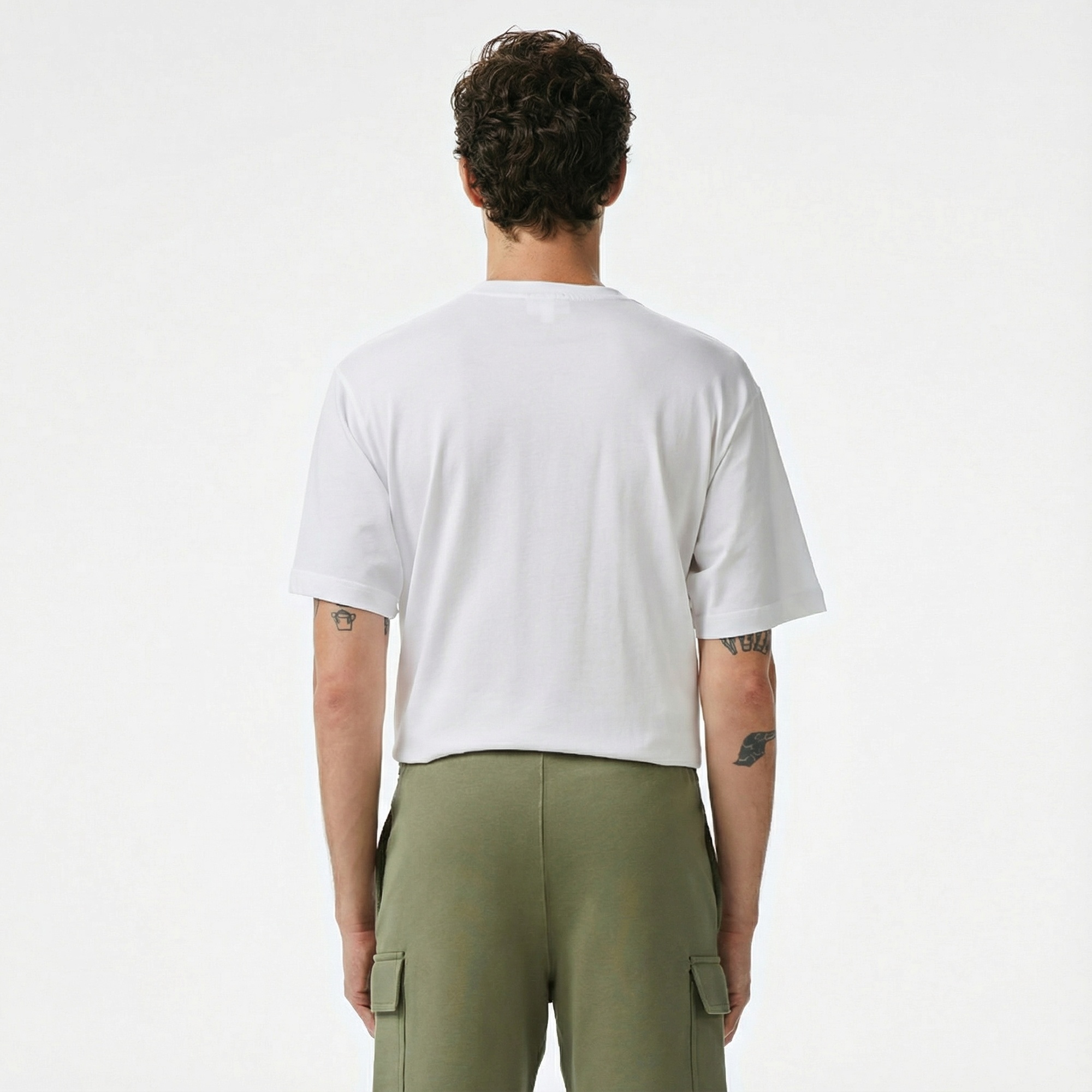 Lacoste Unisex Loose Fit Bisiklet Yaka Beyaz T-Shirt