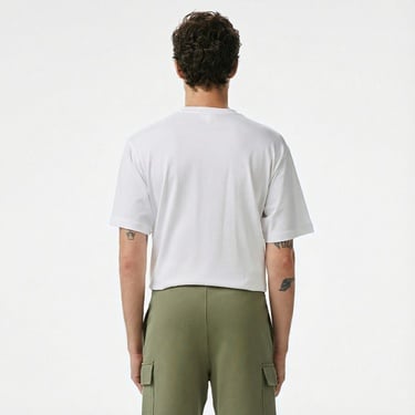  Lacoste Unisex Loose Fit Bisiklet Yaka Beyaz T-Shirt