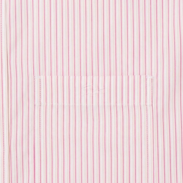  Lacoste Kadın Oversize Fit Çizgili Pembe Gömlek