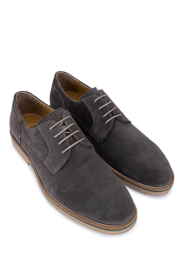  Tamer Tanca Erkek Hakiki Deri Gri Casual Ayakkabı