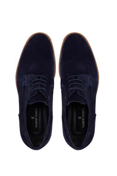  Tamer Tanca Erkek Hakiki Deri Lacivert Casual Ayakkabı