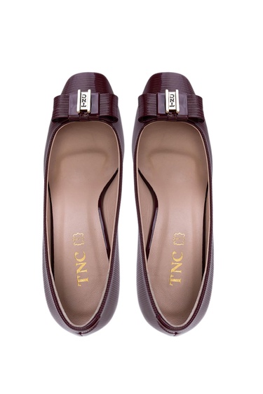  Tamer Tanca Kadın Vegan Bordo Abiye Ayakkabı