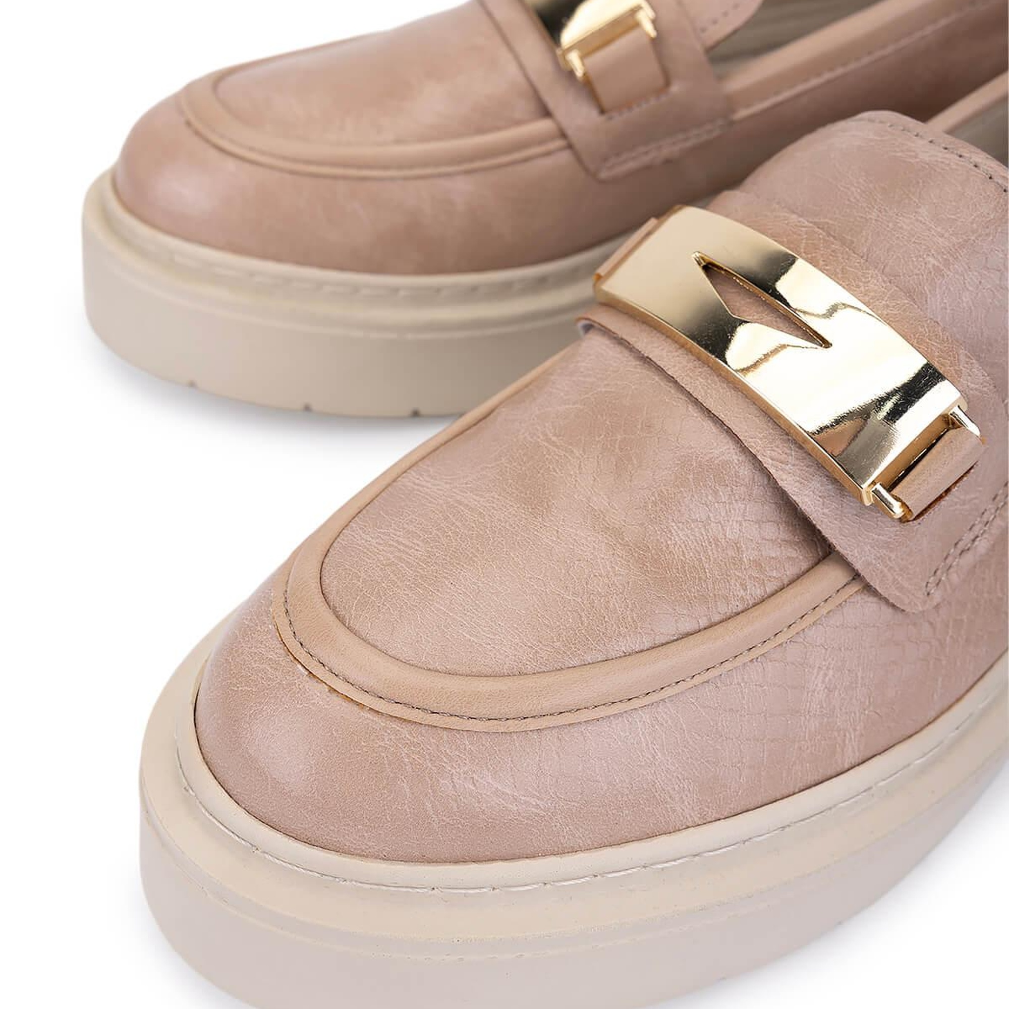 Tamer Tanca Kadın Vegan Nude Loafer Ayakkabı