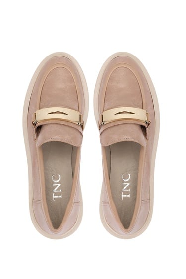  Tamer Tanca Kadın Vegan Nude Loafer Ayakkabı