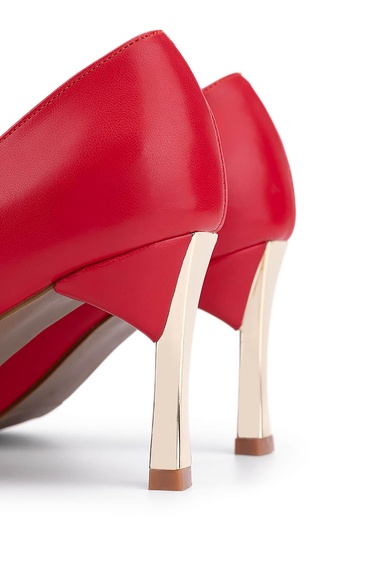  Tamer Tanca Kadın Vegan Kırmızı Stiletto Ayakkabı