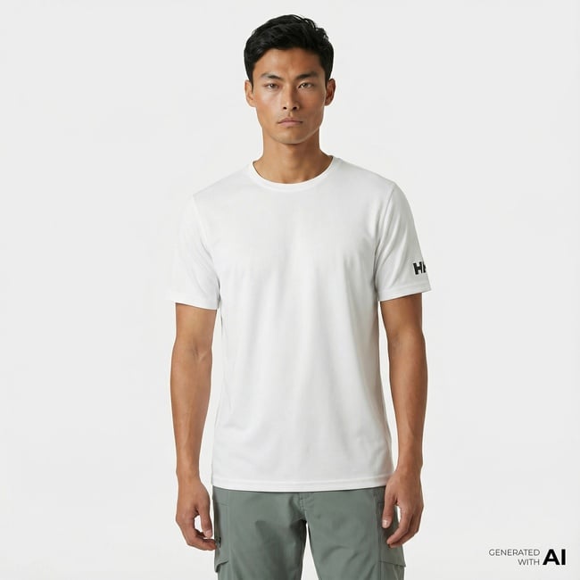  Helly Hansen Hh Tech  2.0  Erkek Beyaz T-shirt
