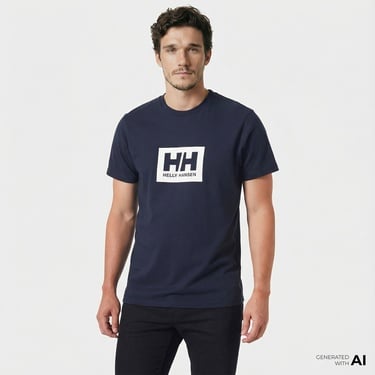 Helly Hansen Hh Box 2.0  Erkek Lacivert T-shirt