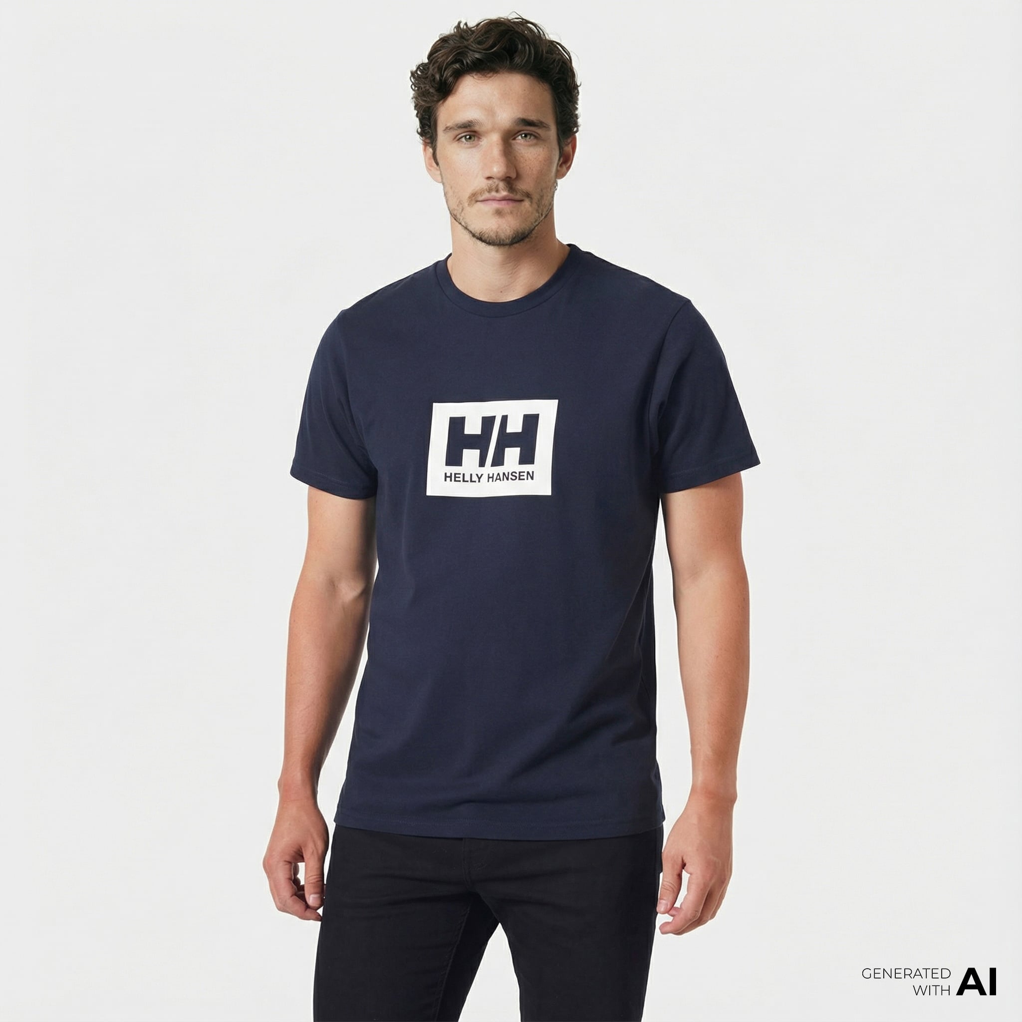  Helly Hansen Hh Box 2.0  Erkek Lacivert T-shirt