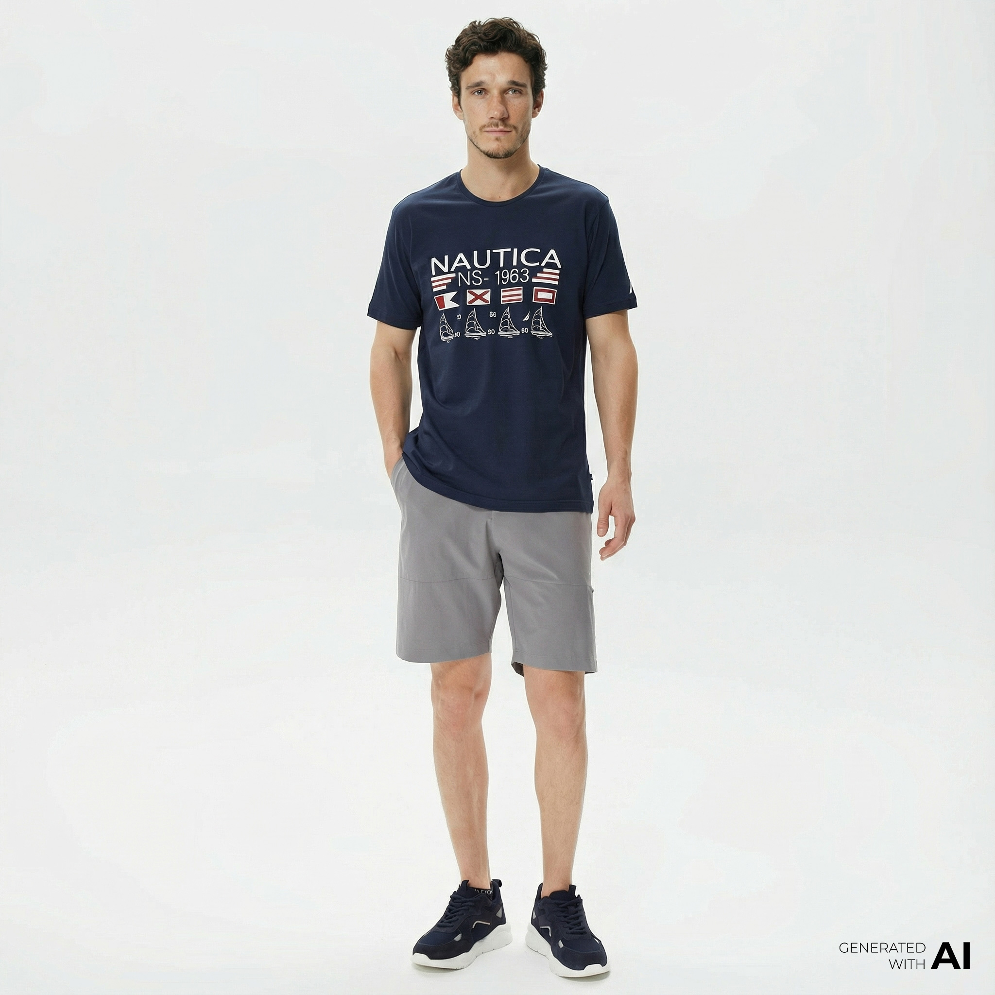  Nautica Erkek Gri Bermuda