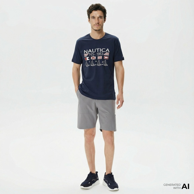  Nautica Erkek Gri Bermuda