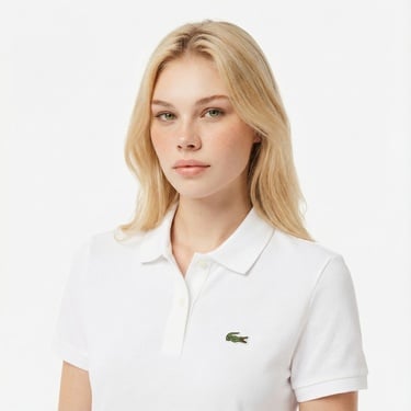  Lacoste Kadın Regular Fit Beyaz Polo