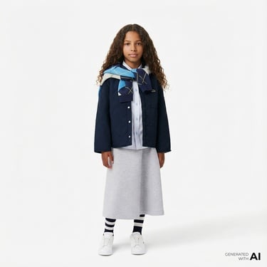  Lacoste Çocuk Lacivert Mont