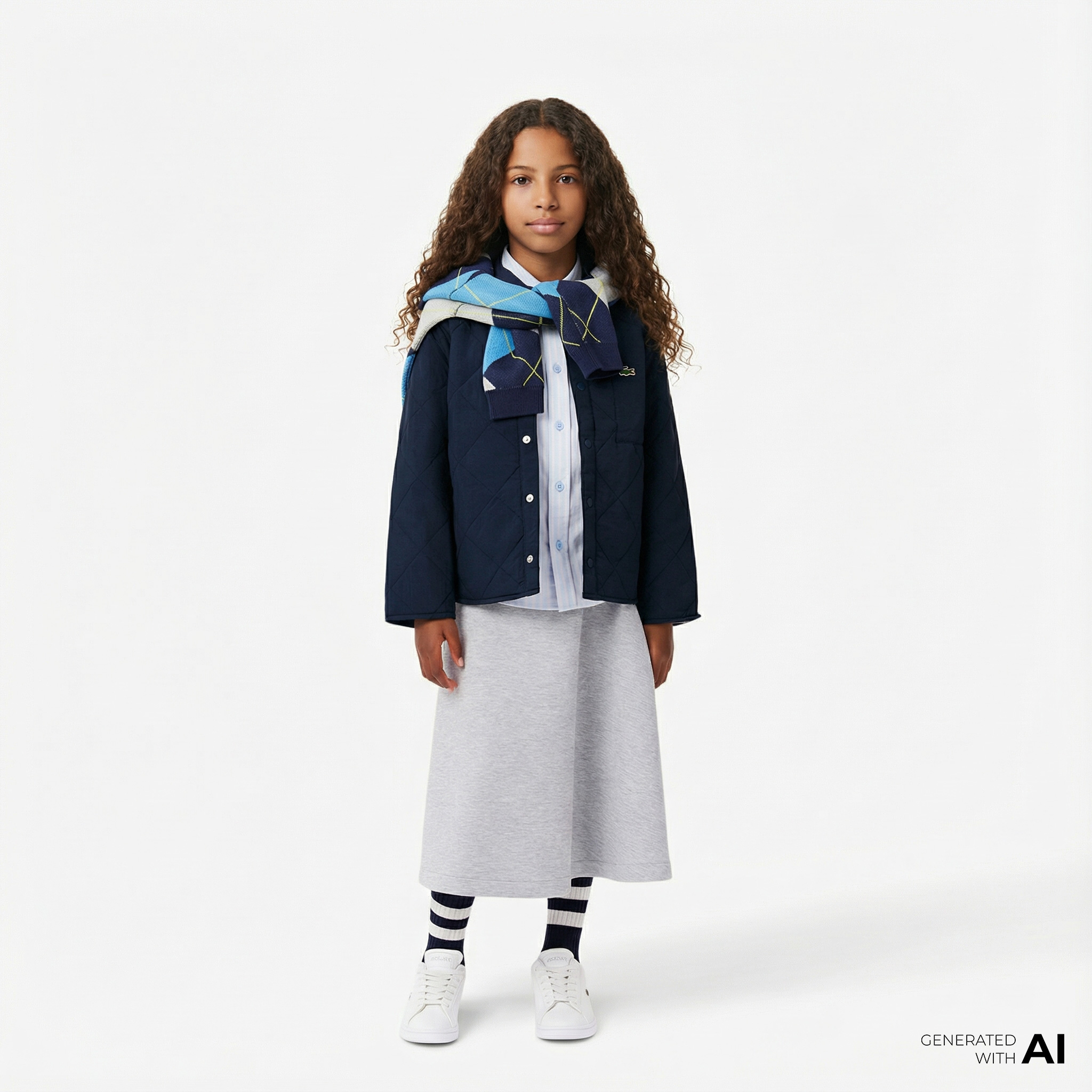  Lacoste Çocuk Lacivert Mont