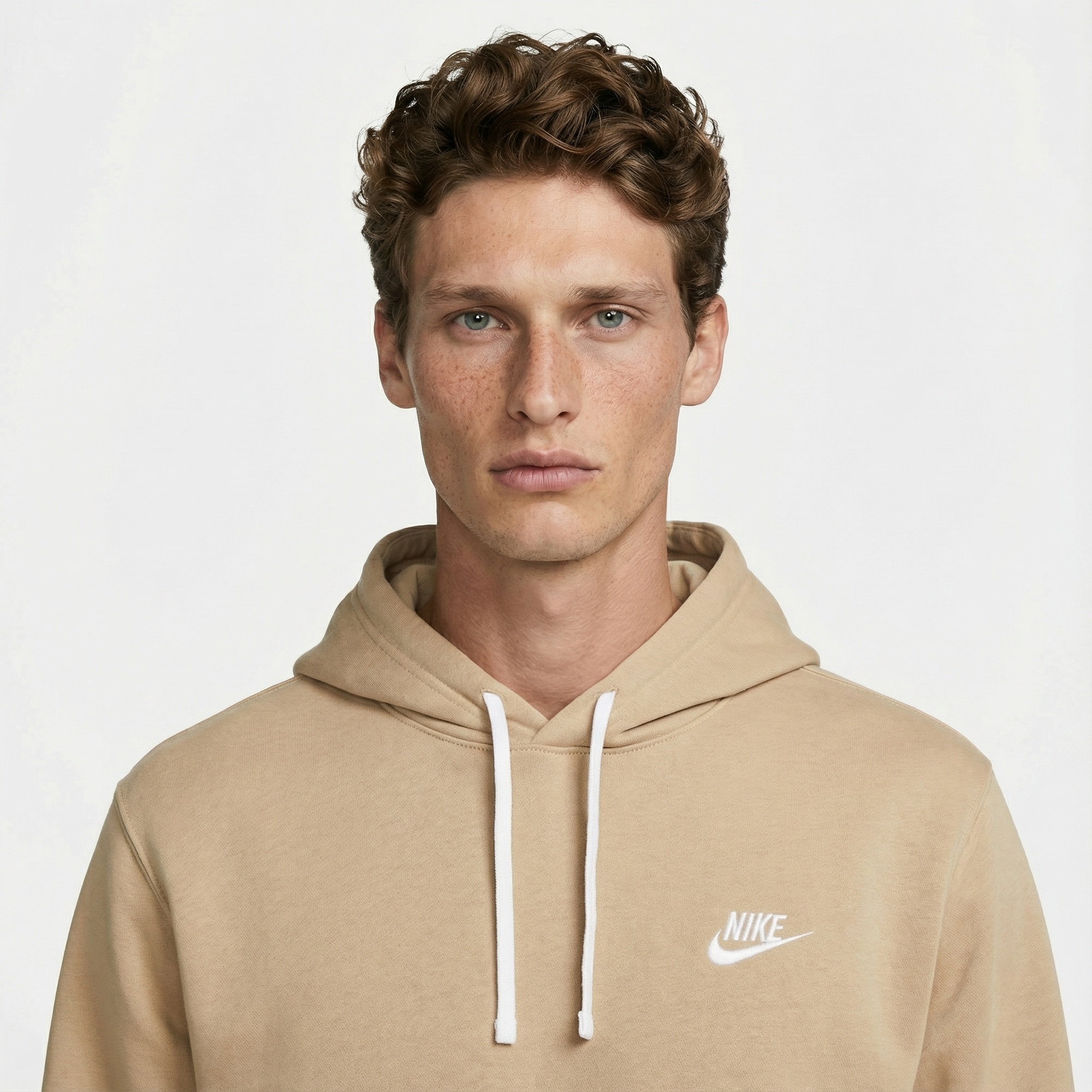 Nike Club Erkek Bej Hoodie