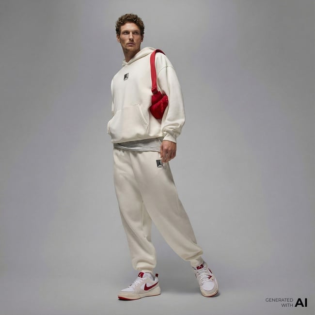  Jordan Brooklyn Fleece Erkek Krem Rengi Sweatshirt