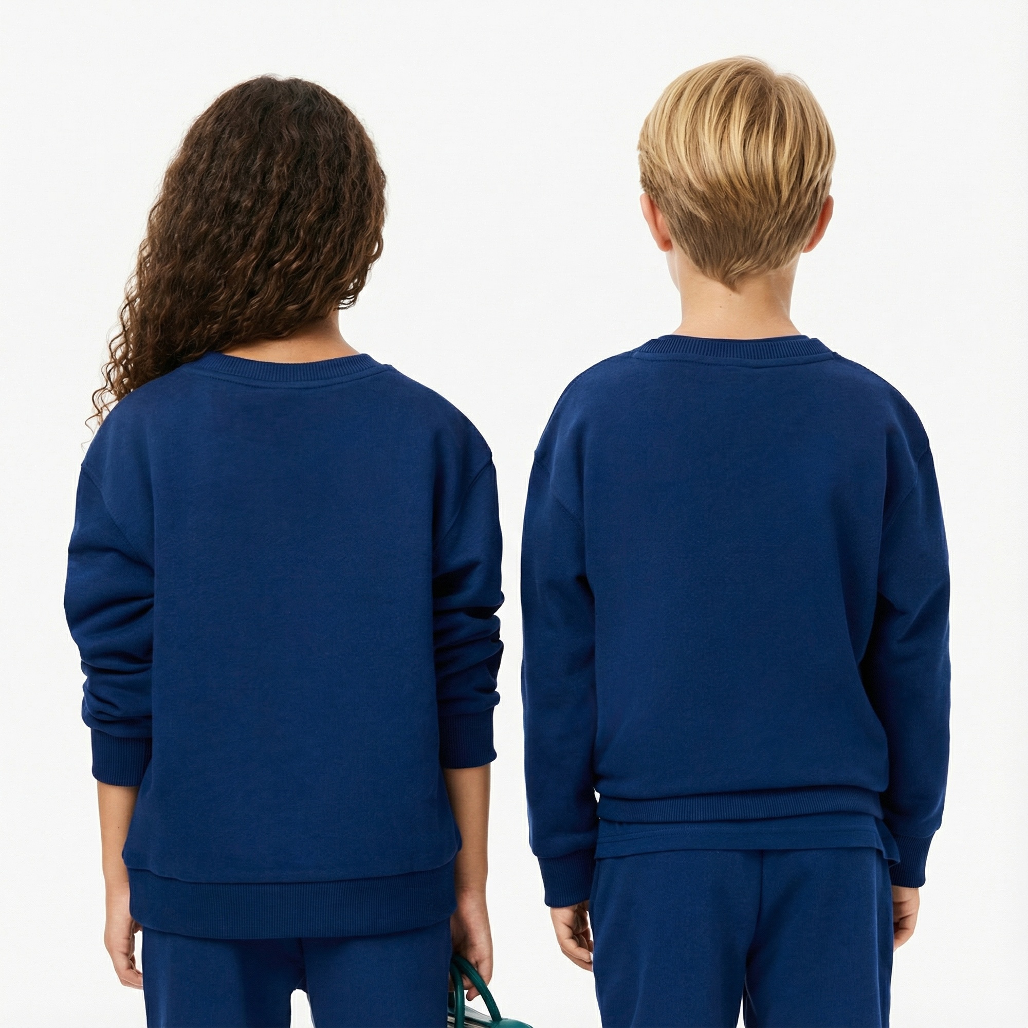 Lacoste Çocuk Bisiket Yaka Baskılı Lacivert Sweatshirt