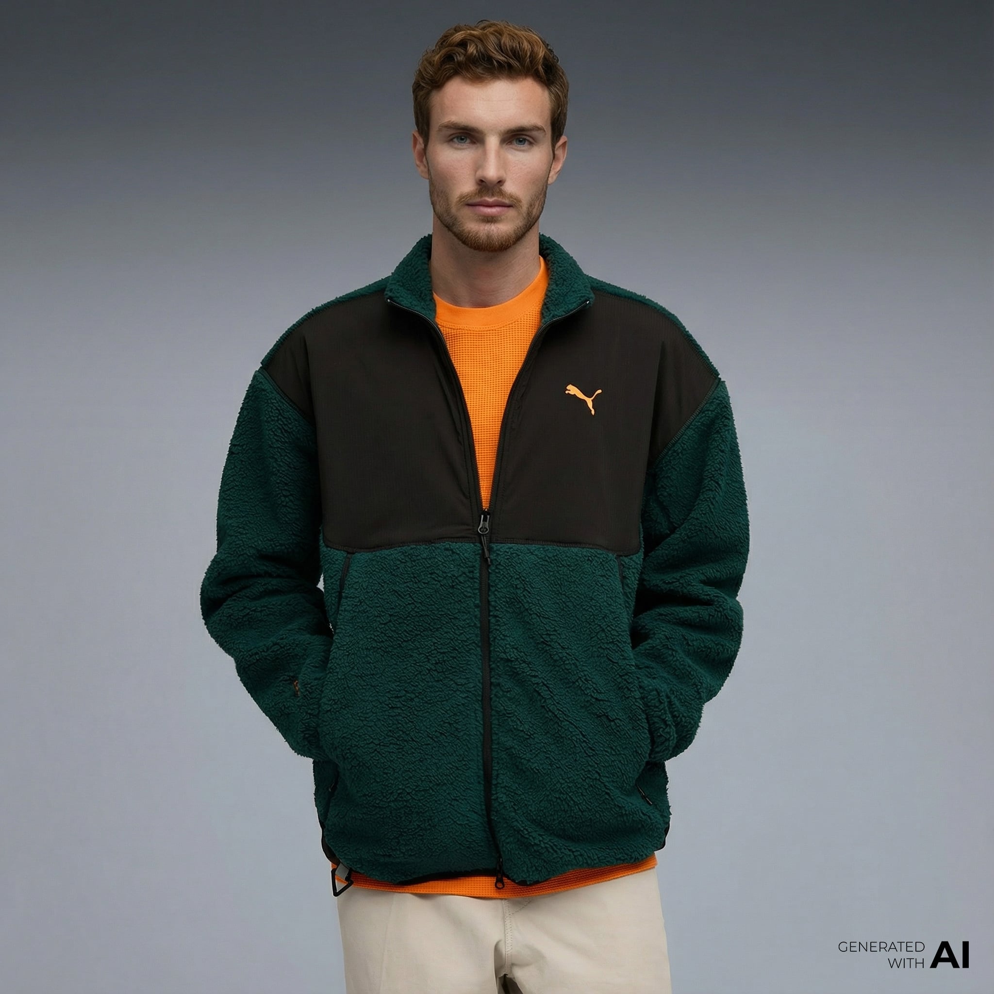  Puma TECH Soft Tech  Erkek Yeşil Ceket