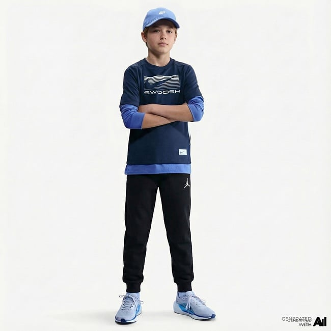  Jordan Brooklyn Çocuk Siyah Eşofman Altı