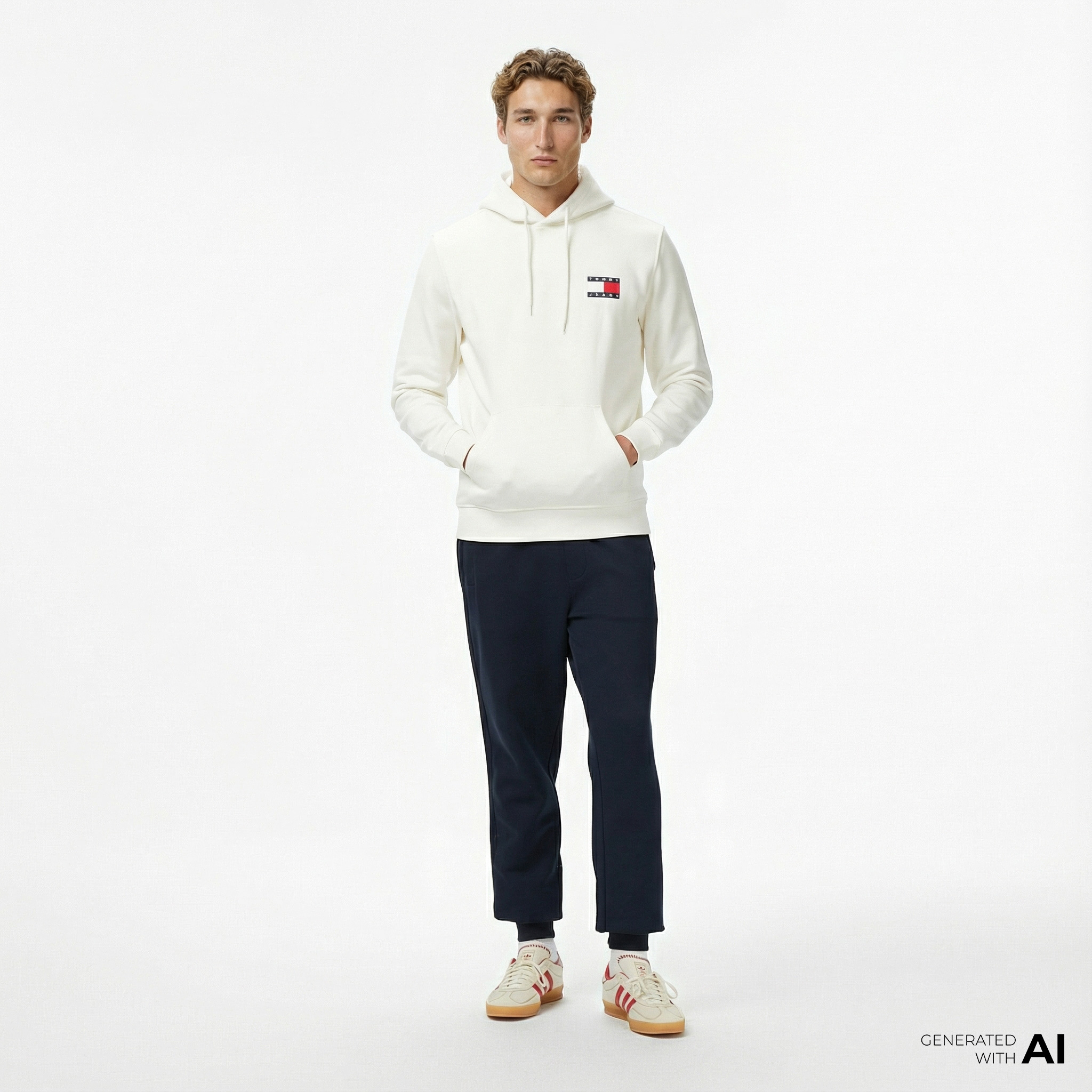  Tommy Hilfiger Mix Media İntechno Erkek Lacivert Eşofman Altı