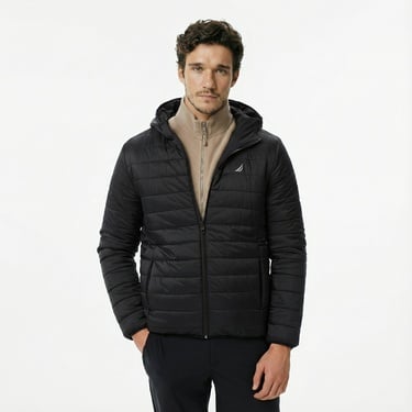  Nautica Erkek Siyah Regular Fit Çift Taraflı Mont