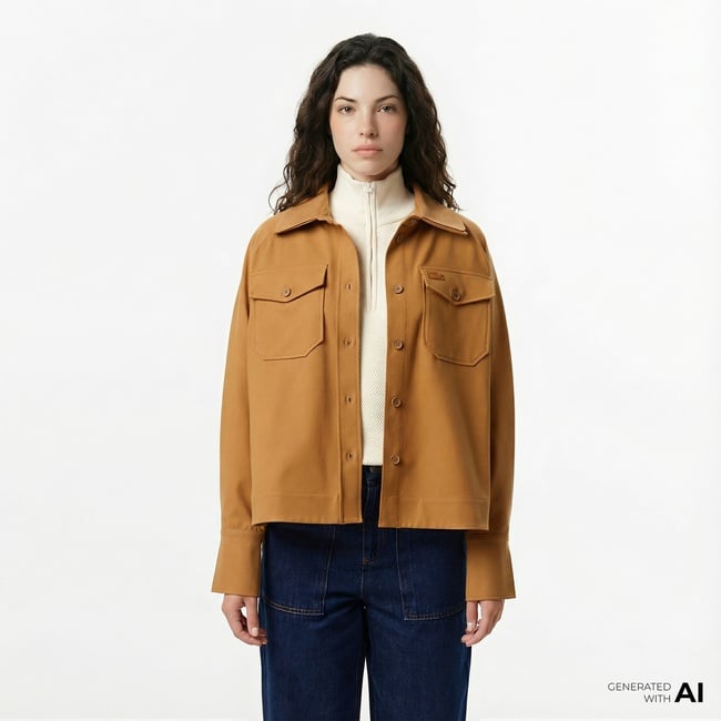  Lacoste Kadın Kahverengi Gömlek