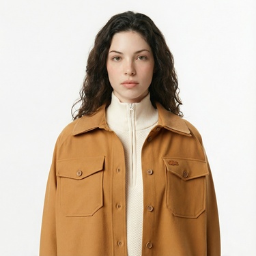  Lacoste Kadın Kahverengi Gömlek