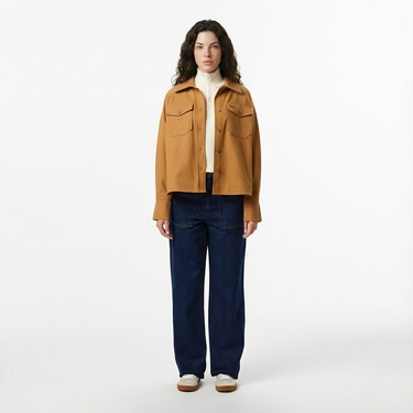  Lacoste Kadın Kahverengi Gömlek