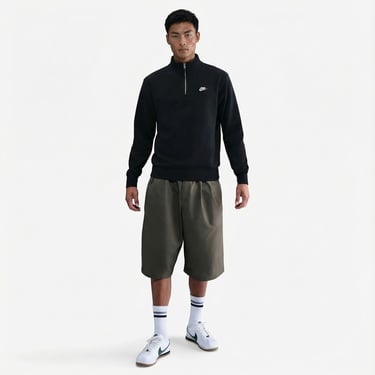  Nike Sportswear Club Fleece Top Erkek Siyah Sweatshirt