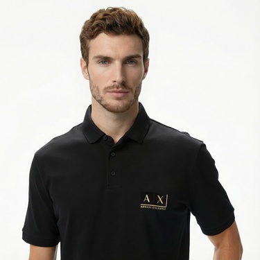  Armani Exchange Erkek Siyah Polo