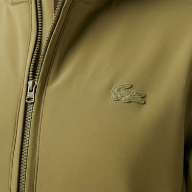  Lacoste Kadın Classic Fit Kısa Kollu Dik Yaka Haki Elbise