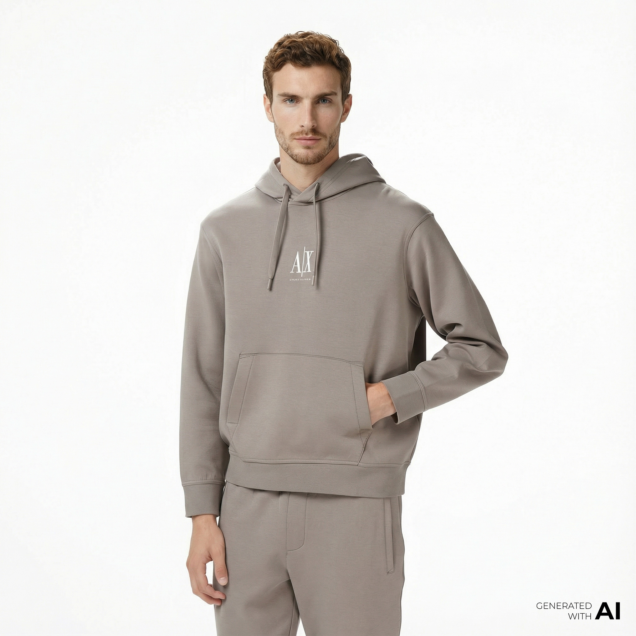 Armani Exchange Erkek Bej Sweatshirt