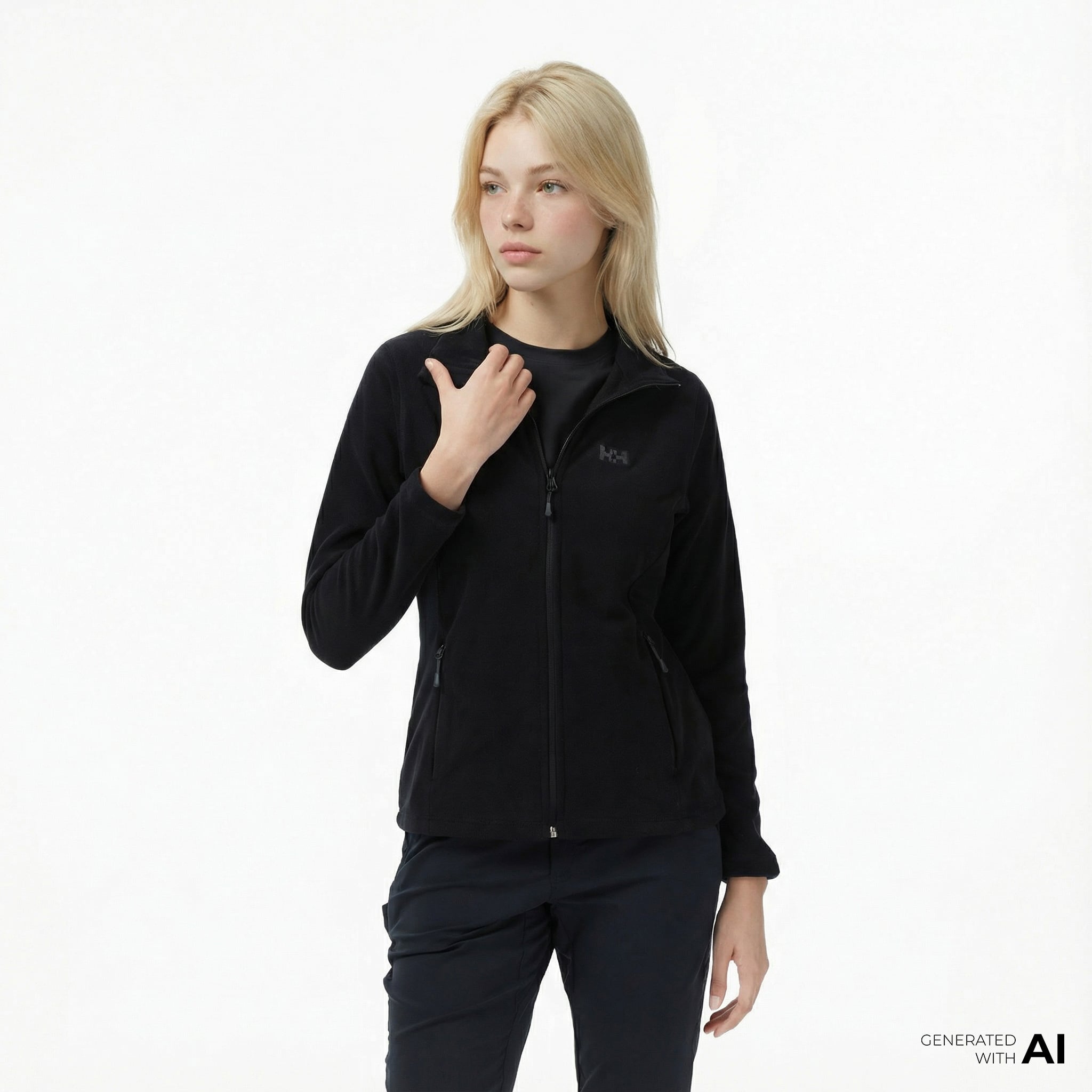  Helly Hansen Fullzip Polar Kadın Siyah Ceket