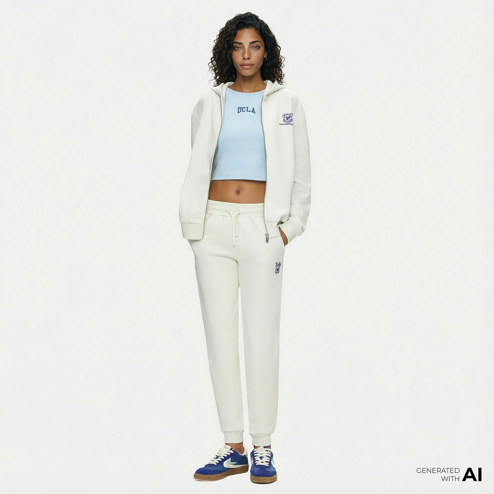  Ucla Marais Kadın Krem Rengi Eşofman Altı