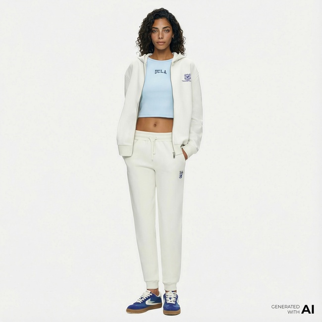  Ucla Marais Kadın Krem Rengi Eşofman Altı