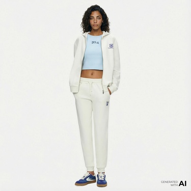  Ucla Marais Kadın Krem Rengi Eşofman Altı