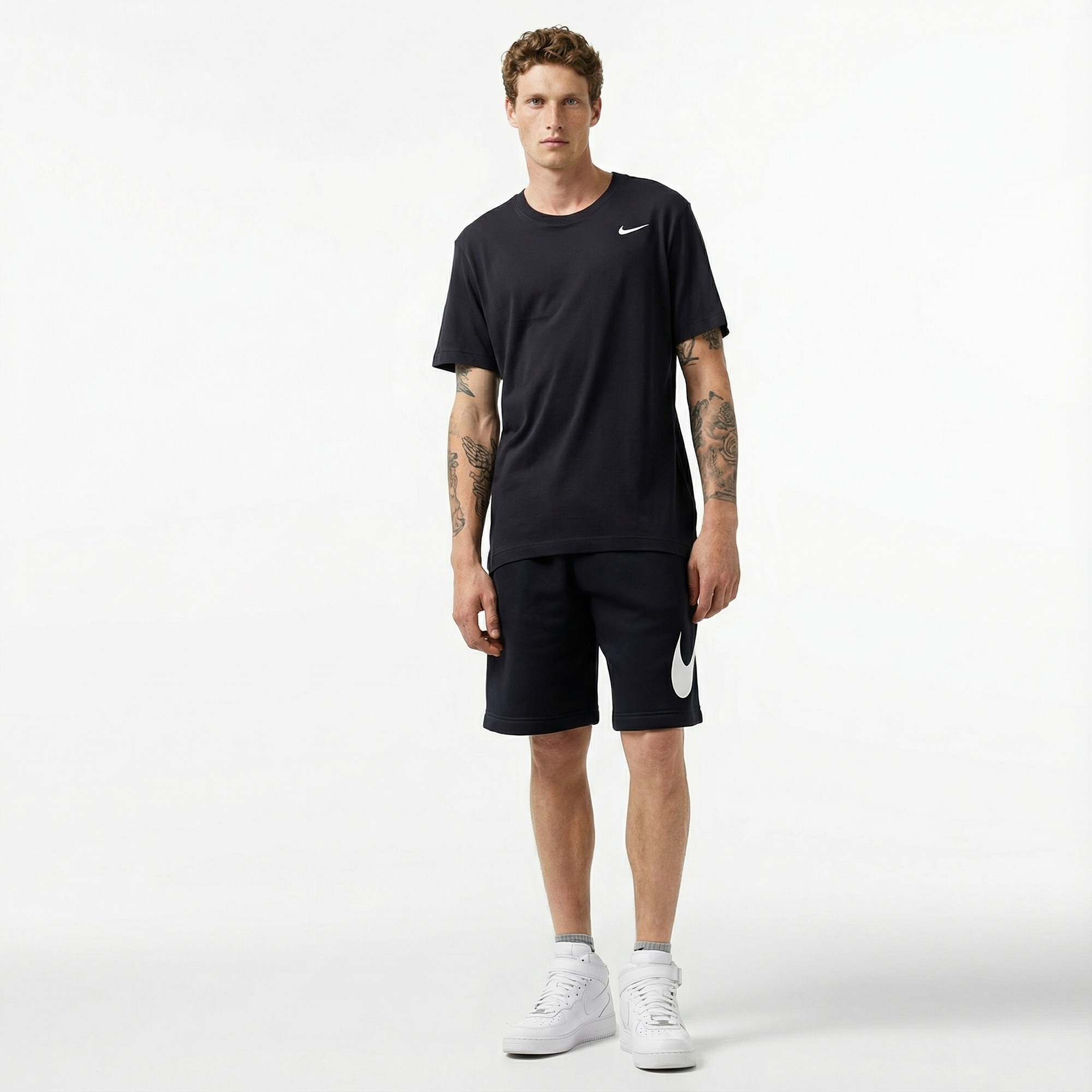 Nike Dri-Fit Crew Solid Erkek Siyah T-Shirt