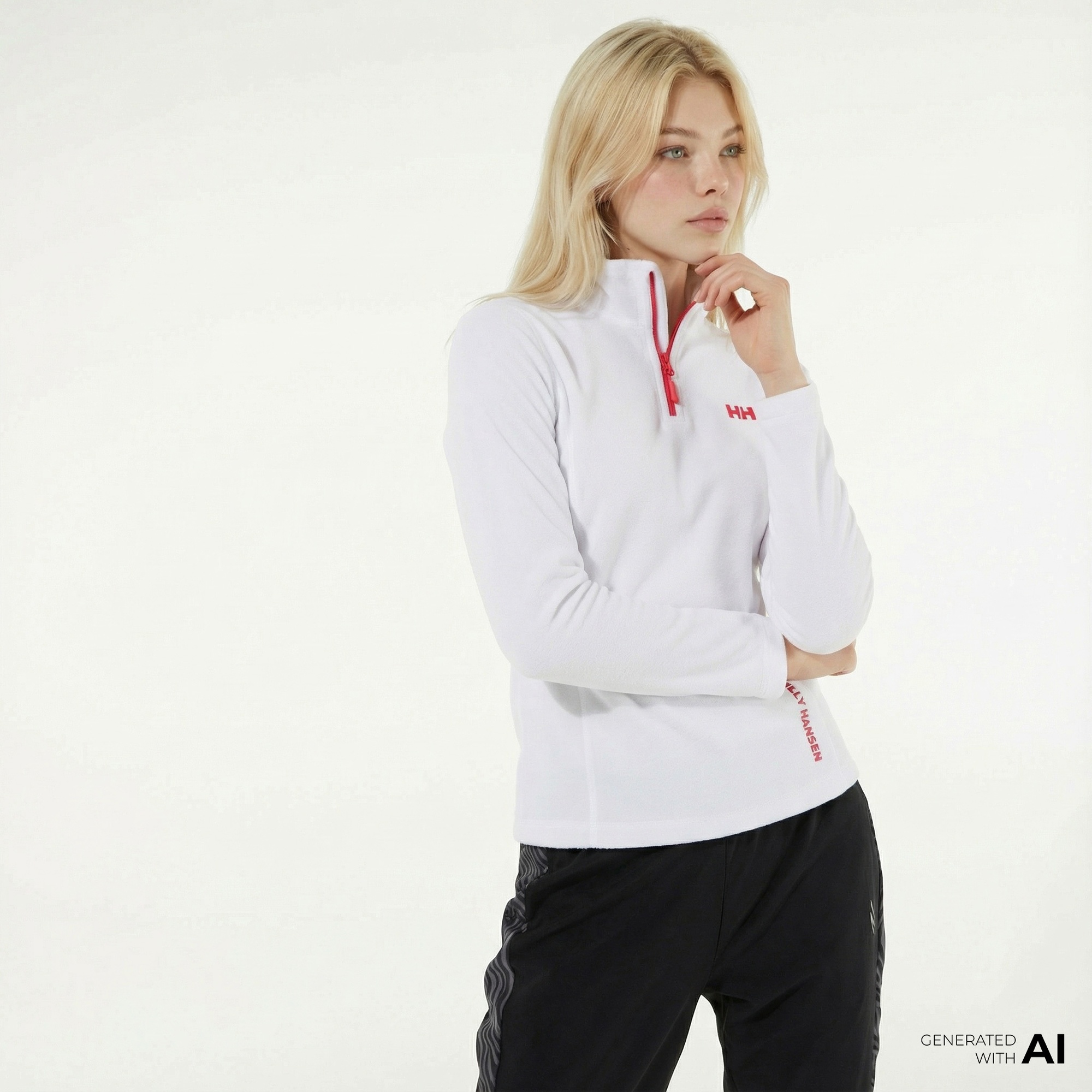 Helly Hansen Slop Fleece Kadın Beyaz Polar Sweatshirt