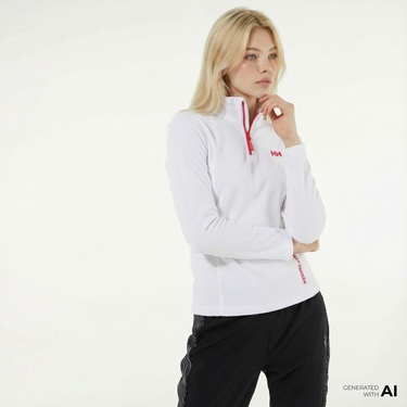  Helly Hansen Slop Fleece Kadın Beyaz Polar Sweatshirt