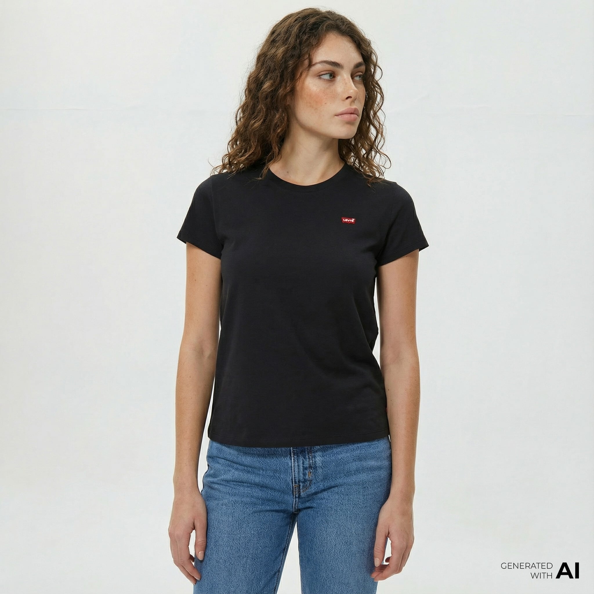  Levi's Perfect Mineral 4 Black X Graphic Kadın Siyah T-Shirt