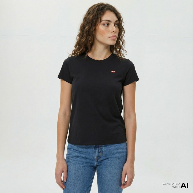  Levi's Perfect Mineral 4 Black X Graphic Kadın Siyah T-Shirt