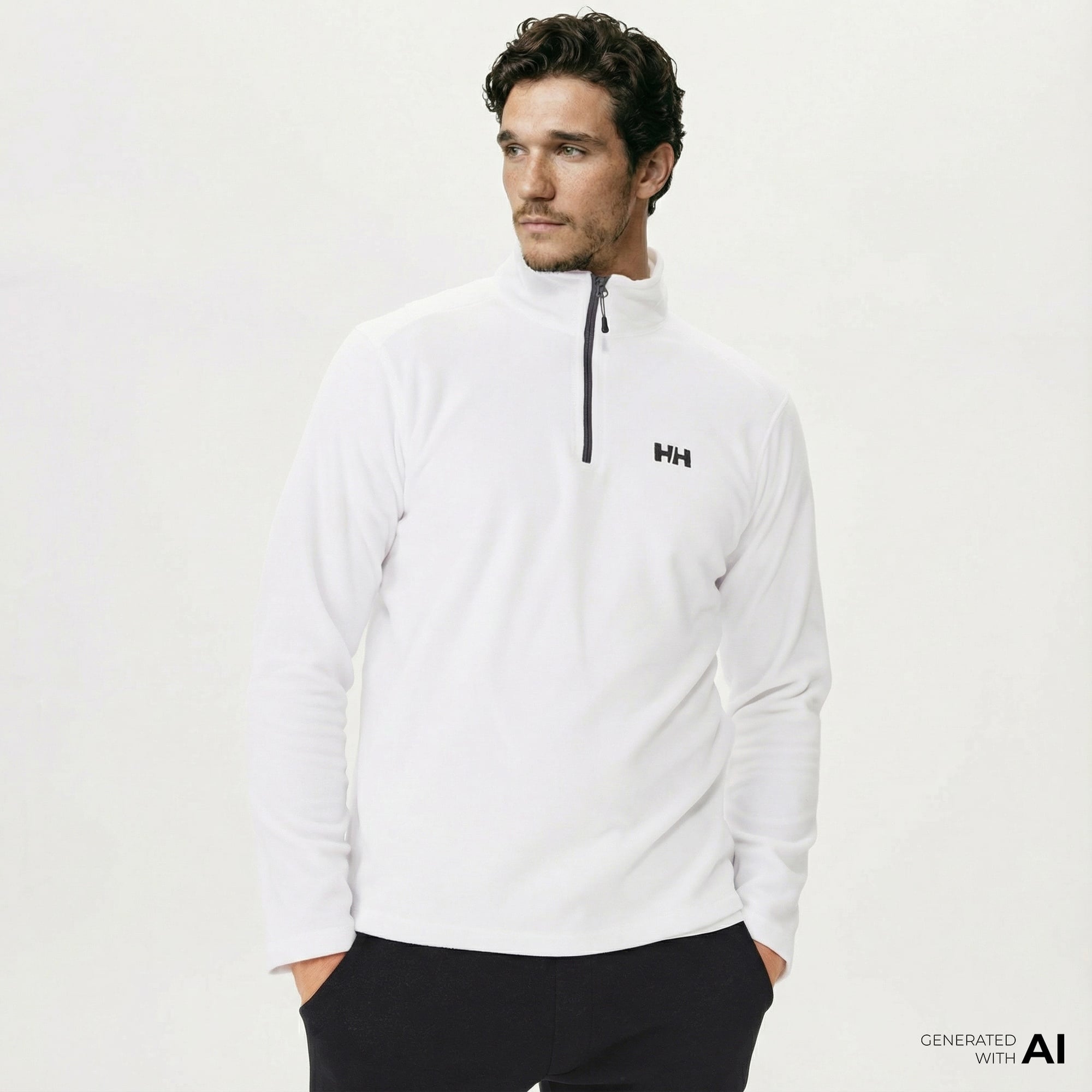 Helly Hansen Mount Polar Erkek Beyaz Sweatshirt