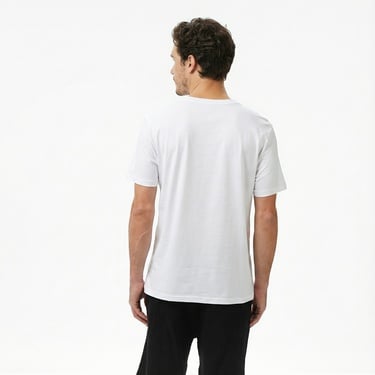  Ucla Bass Erkek Beyaz Bisiklet Yaka T-shirt