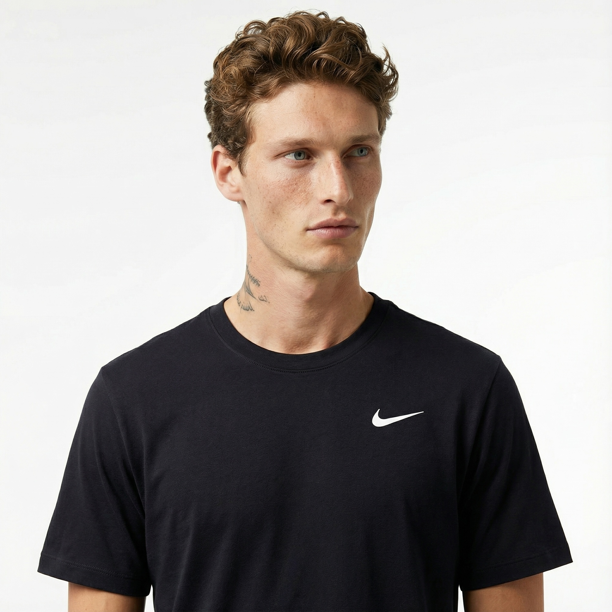 Nike Dri-Fit Crew Solid Erkek Siyah T-Shirt