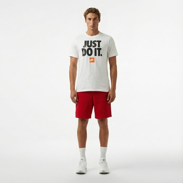  Nike Sporstwear Verbiage Erkek Beyaz T-Shirt