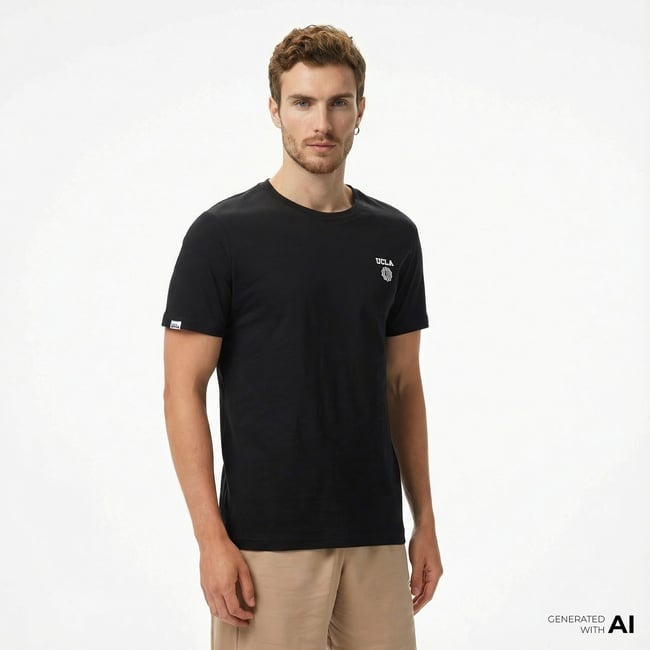  Ucla Bass Erkek Siyah T-Shirt