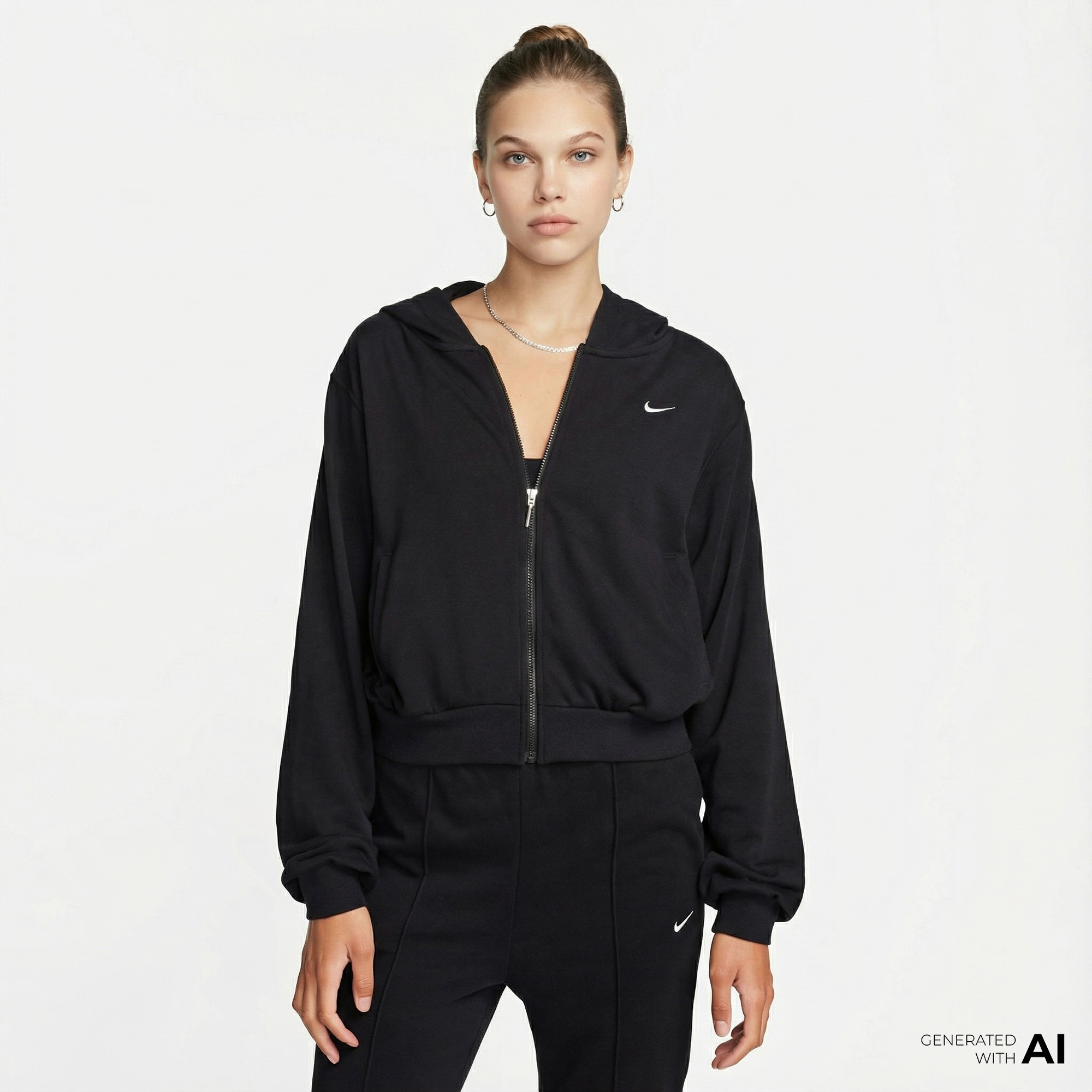 Nike Sportswear Chill Terry Kadın Siyah Eşofman Üstü