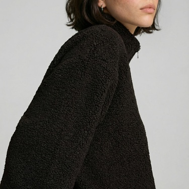  Puma Classics Winterized Half-Zip Kadın Siyah Sweatshirt